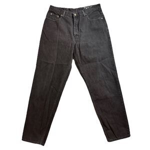 Eddie Bauer Womens 16 Denim Jeans Black Straight Leg USA Made Vintage EUC